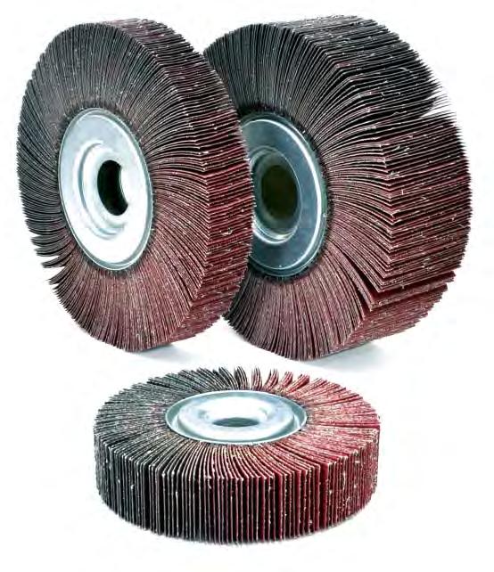 5,700 Balanced construction provides resilience to pressure. 8"D x 2"W x 1"A Item Grit Max RPM Pk Qty 3 10383 60 4,300 10384 80 4,300 Consistent finishing throughout wheel life.