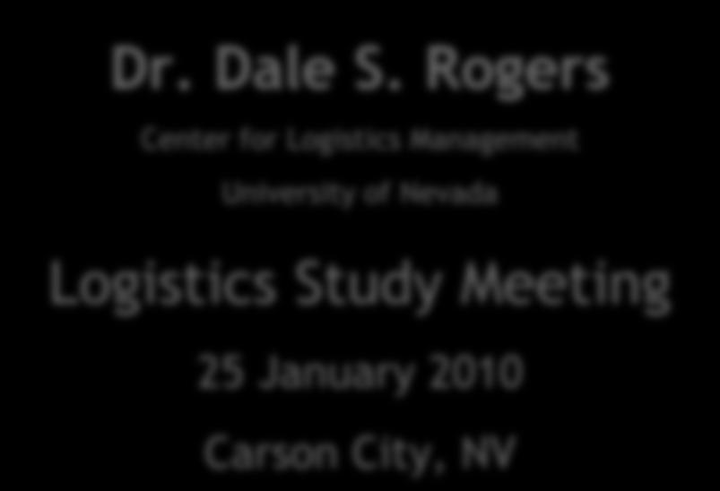 Rogers Center for Logistics Management University