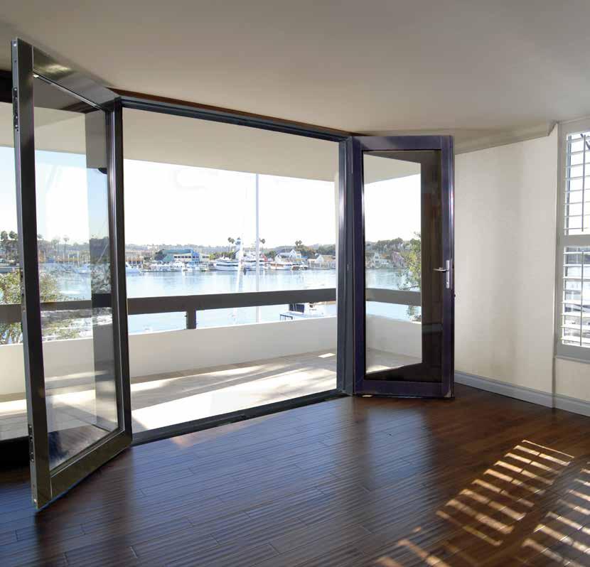Hinged Doors Design with a Commercial & Residential Edge Residential demand for architectural design that fuses the robustness of semi-commercial profiles with residential design trends is the