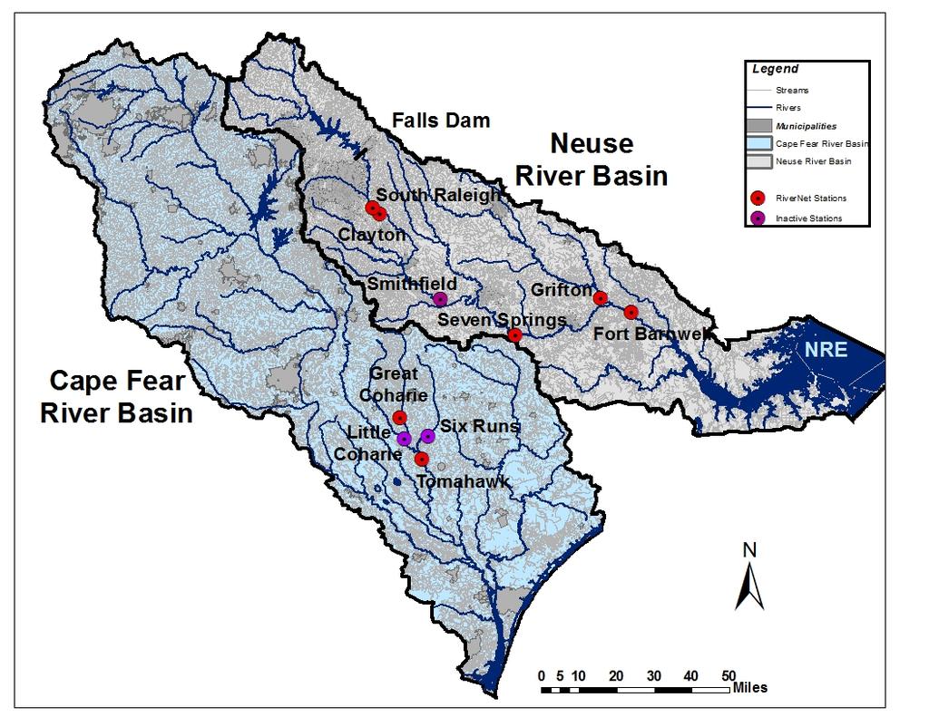 the past year nutrient maps were made of the Great Coharie, Little Coharie and the Black River in the Cape Fear River Basin.