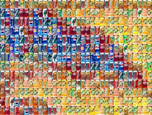 Consumption Visual Impact Exercise 448 discarded cans were