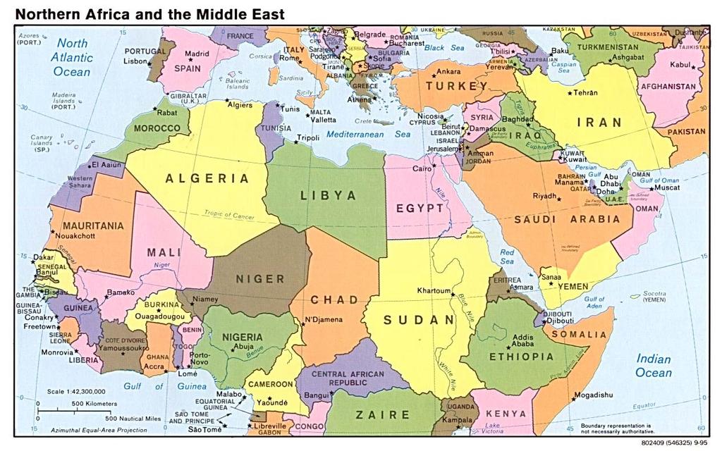 North Africa and the Middle East Potential: land, water, labour OK.