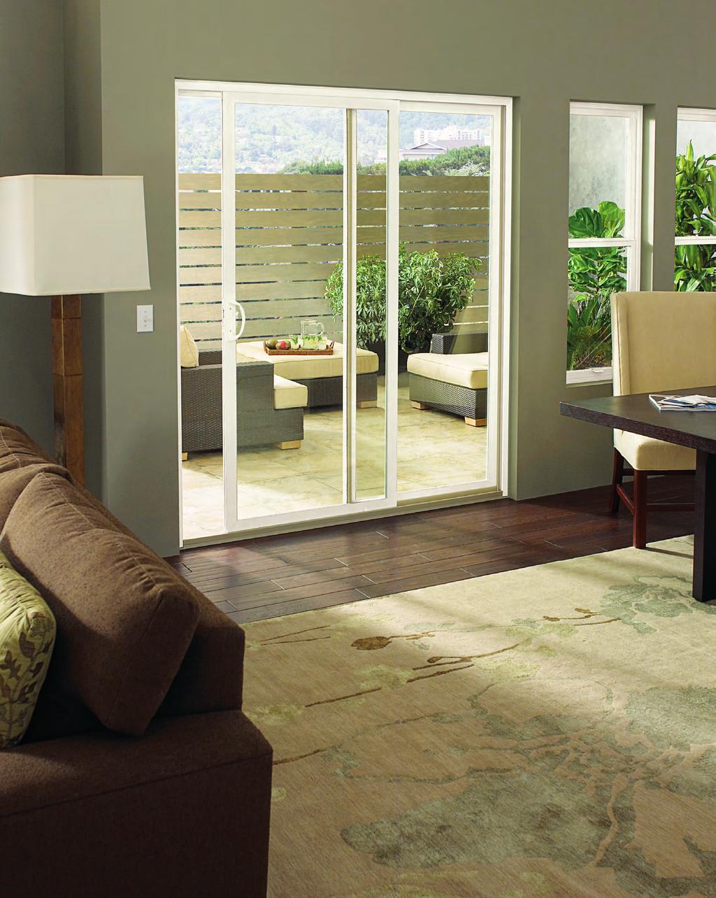 ALL ULTREX SLIDING PATIO DOOR KEY BENEFITS Ultrex fiberglass construction stays square and true 2 and 3 panel configurations up to 8' tall Available in special