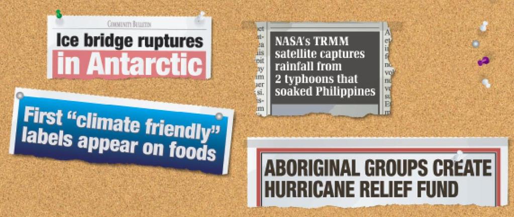 Assessing Climate Change Articles When reading newspaper, magazine, or internet articles about climate