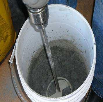 1. Water or SikaLatex R ¾ -1 gallon of liquid. Mixing 2. Start with adding liquid to the mixing container. 3.