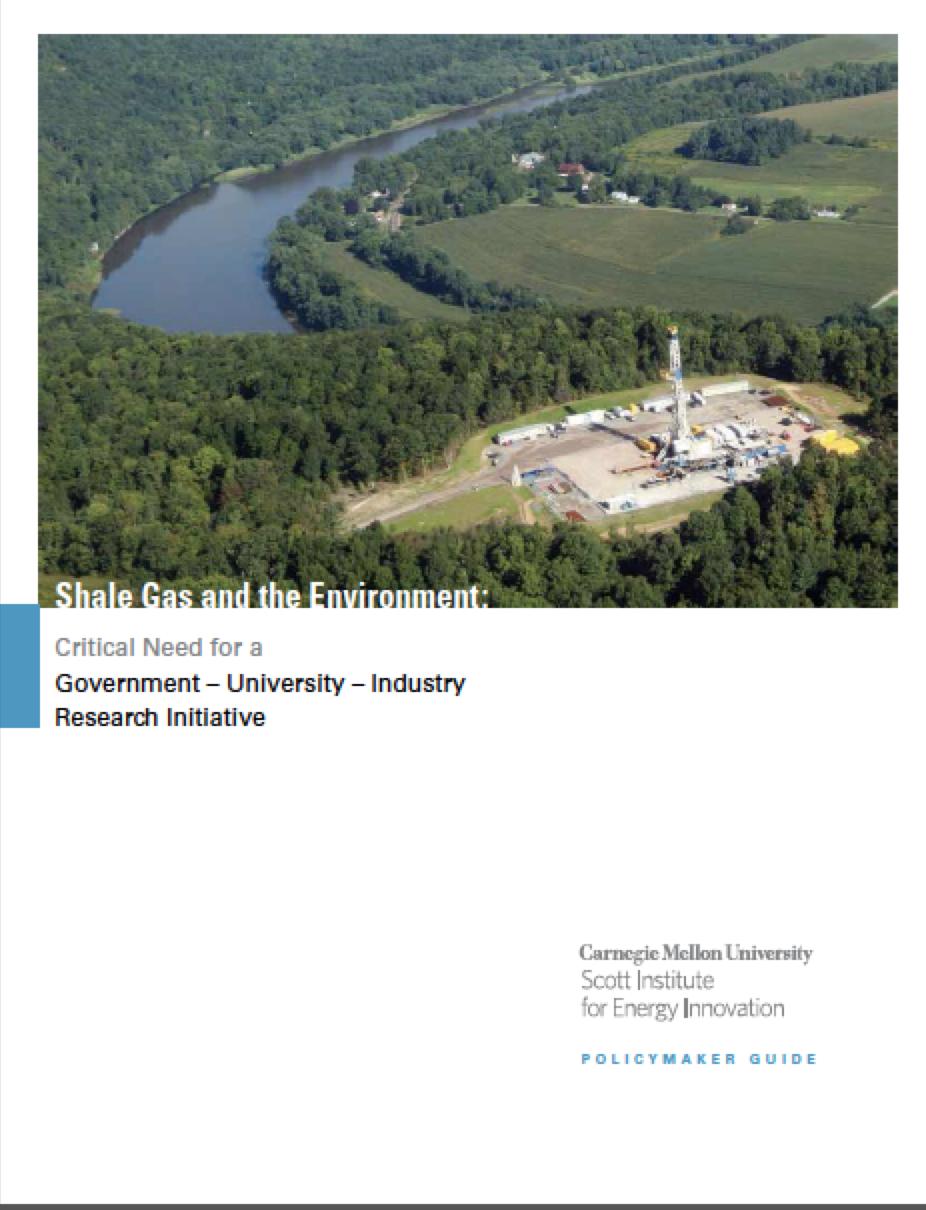 Scott Institute Policymaker Guide Primer on shale gas Carnegie Mellon University research on shale gas and its potential impact on water resources, air