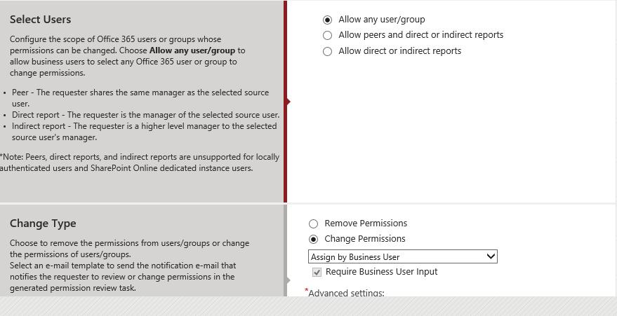 Grant Permissions Services Enable business users to request permissions to a specified SharePoint object with approval processes and automated assignment upon final approval.