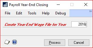 C H A P T E R 4 P A Y R O L L Y E A R - E N D P R O C E D U R E S Creating the Year-end Wage file To ensure that information in the Year-end Wage file is correct, verify that you ve set up W-2 box
