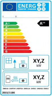 Section 2 Energy efficiency class Energy efficiency index (EEI) D 72 EEI <77 E 62 EEI <77 F 42 EEI <62 G EEI <42 A product energy label should also be included on all local space heaters indicating