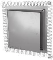Standard Flush Door for Plaster Walls or Ceilings - Style K An expanded metal casing bead, included as part of the frame, provides a neat, protected finish between frame and plaster, while furnishing
