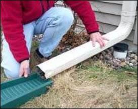 Can I get around obstacles and slope problems using basic downspout material?