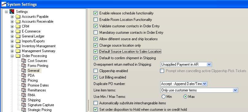 Default Order Header Source Location to Sales Location Default the sales location as the source location on