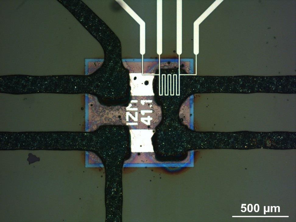 Resistance (Ω) Temperature ( C) Photonic Soldering: Process study Experimental data After placing the chip, pre-drying at 95 C for 2 minutes