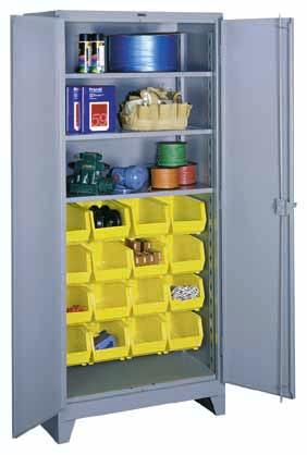 Cabets are Shown with Optional Bolt-On Legs. Shelf/B Cabets Includes three full-width shelves adjustable on 3" centers.