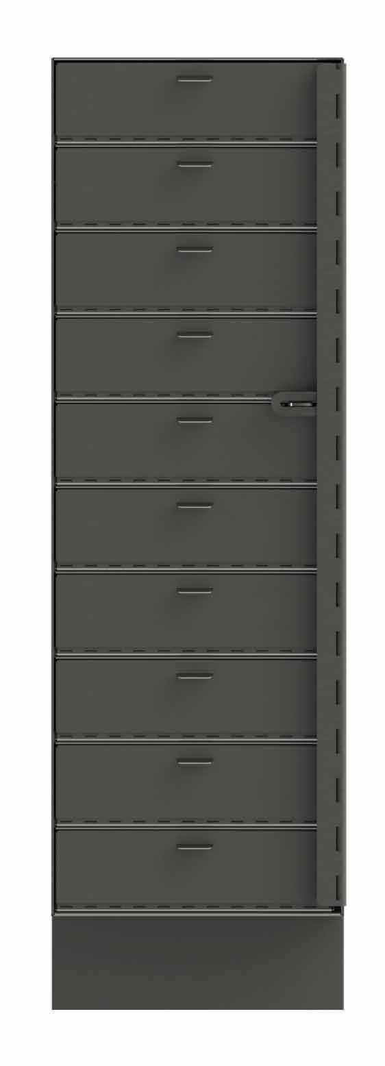 Custom Colors Available FEATURES: Units ship fully assembled Solid panel doors provide secure environment to reduce shrink and