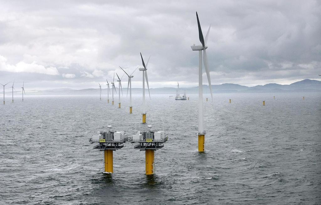 Robin Rigg (UK, Irish Sea) Capacity 180 MW No. of turbines 60 x 3 MW Start of Operation 2010 Distance to Shore 10 km Max.