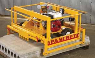 The Saws are fully adjustable to perform well in each specific environment. page 11 EXTRUDER The Spancrete Extruder manufactures prestressed hollowcore slabs.