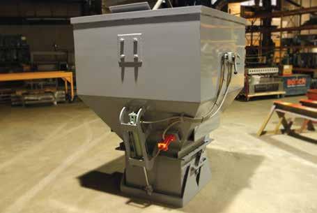 3 m 3 ), the Spancrete Bucket System is air operated with a clam shell style and features a bottom discharge.