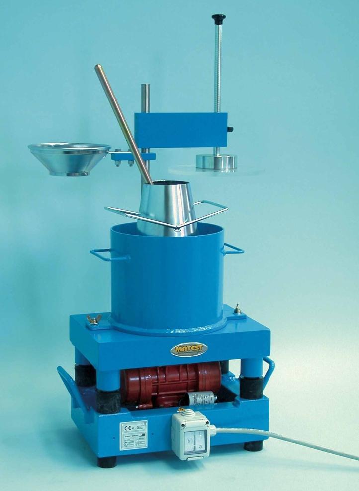 VEBE CONSISTOMETER The Vebe consistometer method is based on the same principle of the simple slump cone
