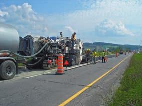 Project: HIGHWAY 55, 4-LANE, QUEBEC, CANADA Road Authority: Ministry of Transportation, Quebec Recycling: 12 cm deep x 3.