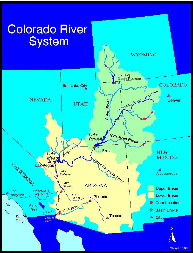 Colorado River Serves about 30 million people in 7 states and Mexico Irrigates about 1.