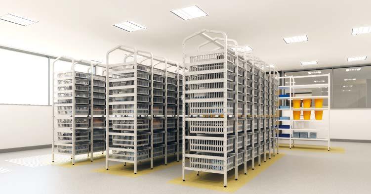 Combinations PRODUCT INTEGRATION: High density & Long span shelving works in conjunction to produce bespoke storage areas for all product types.