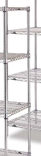 Ledges High Density Storage Top-Track qwiktrack *other non standard sizes available on request Chrome Shelving 264 Stationary Units Shelf Size 4 Shelves - 1590mm High Weight 5 Shelves - 1895mm High