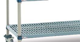 shelving & racking system Polymer shelves with stainless steel corners & a patented no tools shelf release