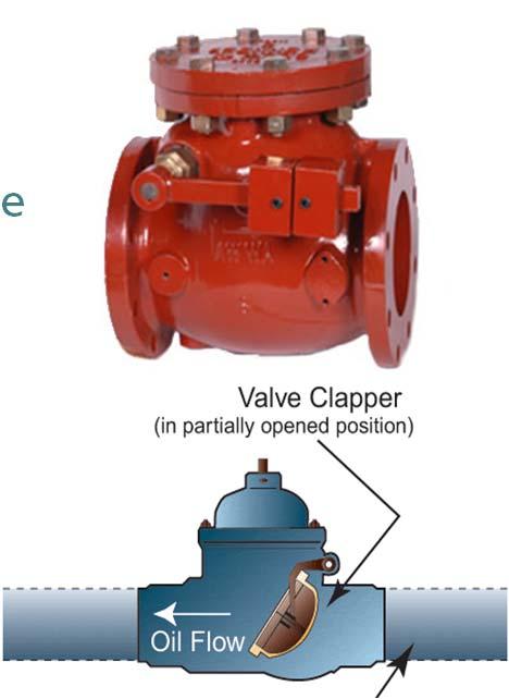 fire hydrant, in inlet, outlet, and bypass lines Gate valves and butterfly valves Check valves: semiautomatic
