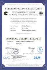 ISO 3834-2 Welding quality