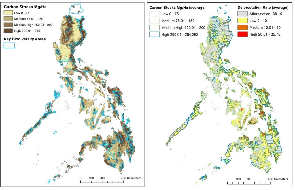 Appendix 1. Simple Overlay Maps: Carbon stocks and biodiversity in 500m pixels, Carbon stocks and deforestation rates by municipality Appendix 2.