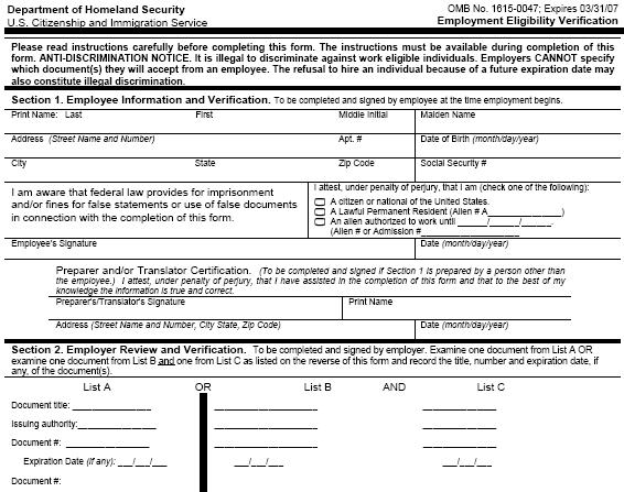 Hillsborough Community College - Professional Development and Web Services I-9 Form The I-9 form is completed once the applicant has accepted the position.