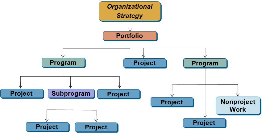 Module 1: Program Management Key Concepts Superior to the program in the organizational hierarchy is the portfolio.