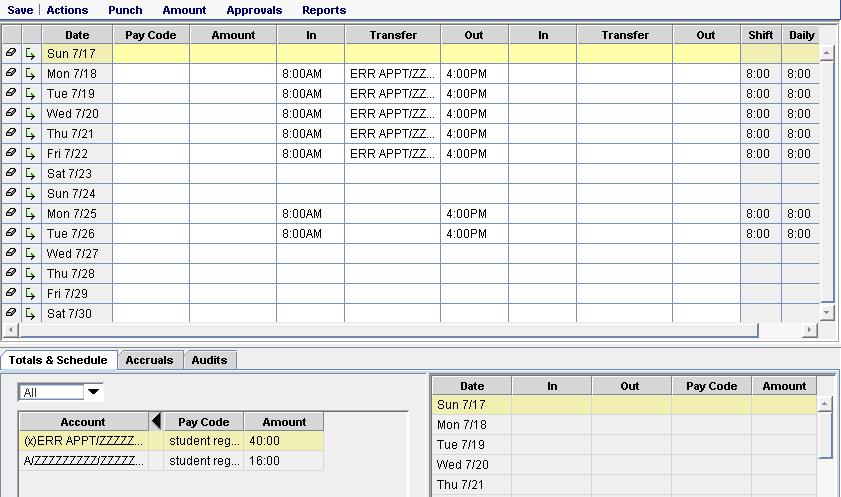 17. Pull open the transfer box (click and drag on line separating items) or the account section on the Totals and Schedule tab, you will be able to see the full transfer string. 18.