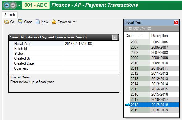 Payment Transactions Go to Finance AP Payment Transactions After July 1, 2018, the system will default