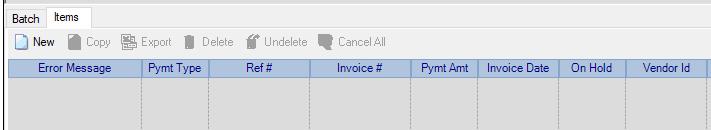 Choose the Payment Type in Pymt Type field use the drop down menu to to select