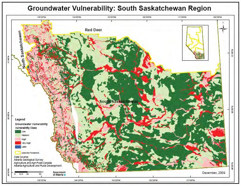 Groundwater vulnerability is an important component of regional