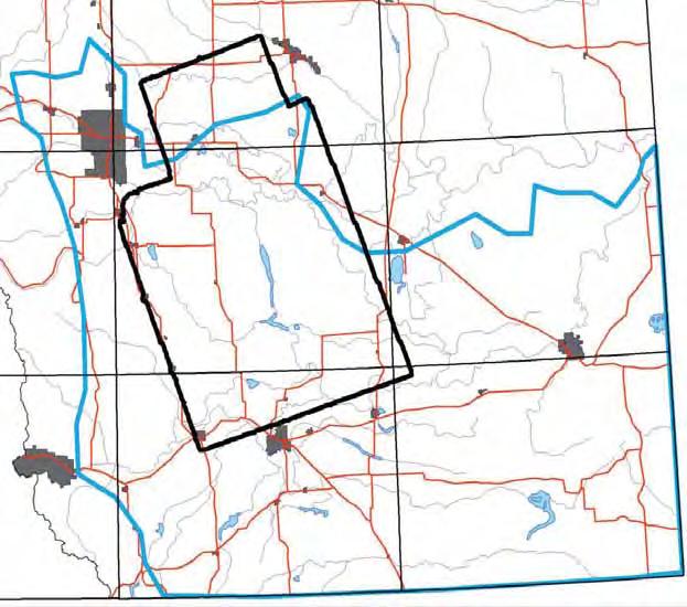 Southern Alberta Mapping Calgary Study area would cover the Bow, Oldman, Milk and South Saskatchewan river basins Lethbridge Medicine Hat Proposed study area Recent airborne survey area Geological