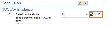 If the conclusion is that no NOCLAR exists, the user should select No and sign off the procedure.