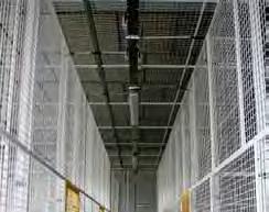 A complete installation with mesh panels or All steel panels are available.
