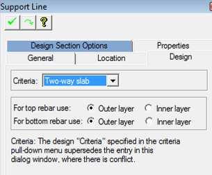 Index (149) FIGURE 7-6 Support Line Design Criteria The settings for multiple selected support lines can me modified through use of the Modify Item Properties tool.