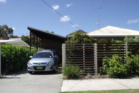 This single width carport, open to all sides and