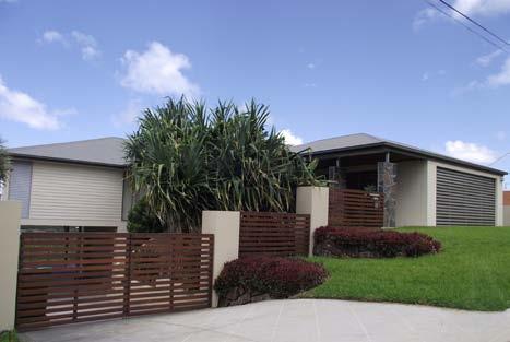 These front fences comply with the solid wall requirements, openness ratio, height