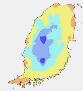 collected by NAWASA for distribution in blue outline on map) within