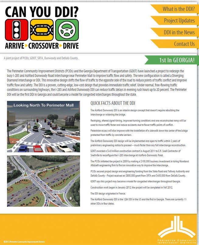 Exhibit 2-6. Example public outreach brochure used by GDOT.