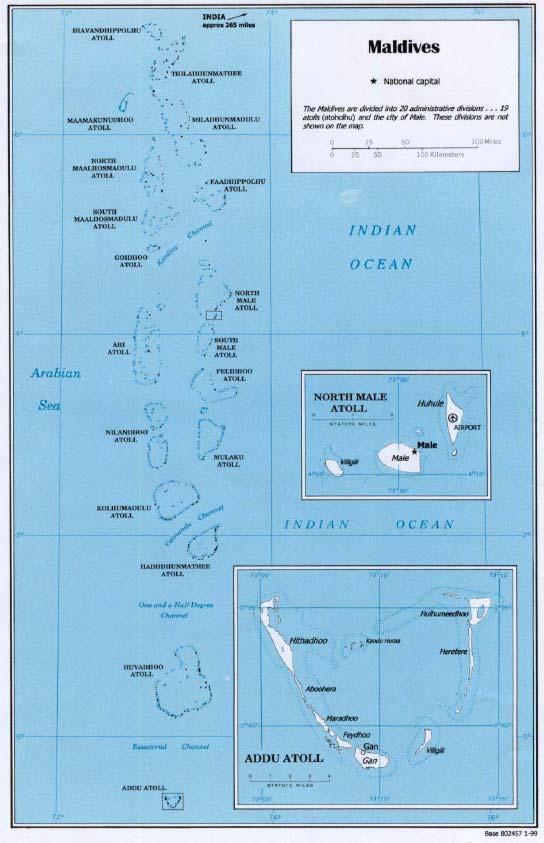 MAP OF MALDIVES RETDAP