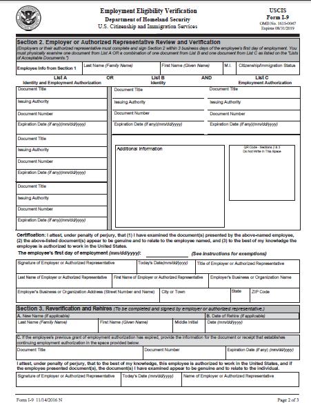 Where can I find more information on this form? For more information go to www.uscis.gov/files/form/m-274.pdf. What if the employee is under 18?