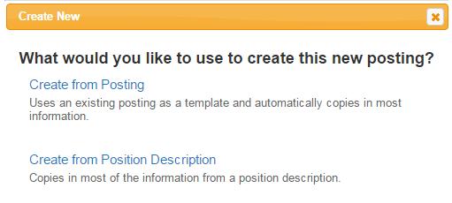 Applicant Tracking Module Creating a New Posting: 1. Verify you are in the Applicant Tracking module as the Hiring Manager. 2. Hover over Postings and click Staff. 3.