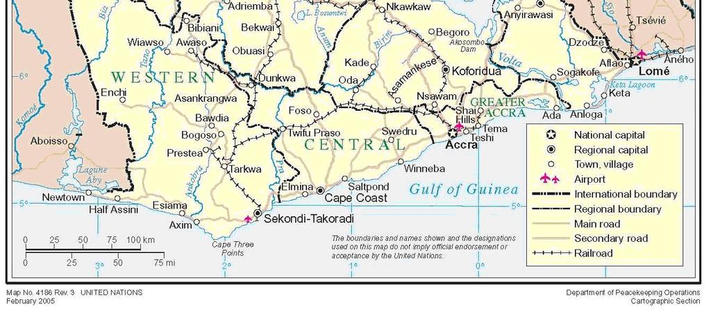 Figure 1: Map of Ghana