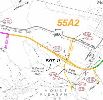 at Morgan Rd Southern Beltway; Section 55A2 3 miles of Mainline, 5 Bridges, 4 Local Roads, New Interchange Advertisement: 3 rd Quarter 2018 Excavation: 3,300,000 CY Pipe: